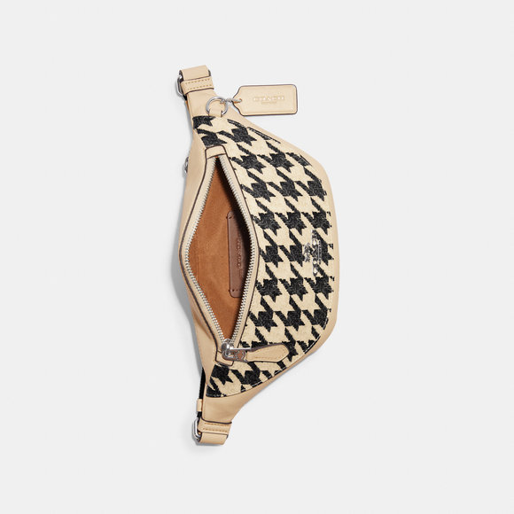 NWT Coach Outlet Warren Mini Belt Bag With Houndstooth Print - Picture 3 of 6